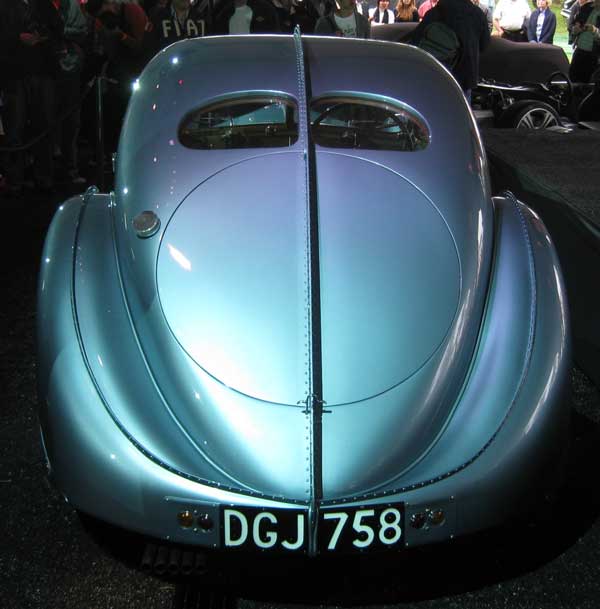 Rear of the 1936 Bugatti Type 57SC Atlantic