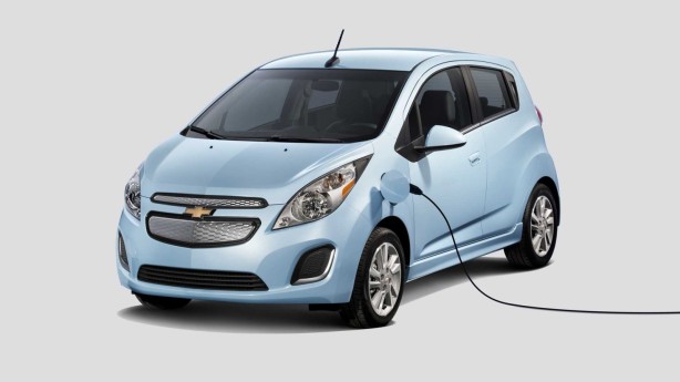 The grille of the Spark EV is sealed off because it doesn't have a conventional engine or radiator anywhere in sight. 